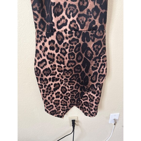Charlotte Russe Women's Halter Neck Cheetah Print Size S Dress Bodycon Sexy Club - Picture 2 of 8